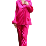 Πιτζάμα σατινέ με γουνάκι